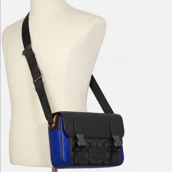 Coach Track Crossbody In Colorblock Signature Canvas - Picture 2 of 9